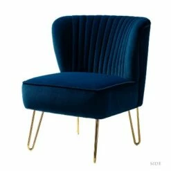 Upholstery Velvet Side Chair with Tufted Back | Karat Home -Living Room Chairs store unnamed file 8481