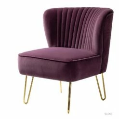 Upholstery Velvet Side Chair with Tufted Back | Karat Home -Living Room Chairs store unnamed file 8483