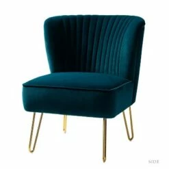Upholstery Velvet Side Chair with Tufted Back | Karat Home -Living Room Chairs store unnamed file 8485