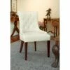 Amanda 19"H Tufted Chair w/ Nickel Nail Heads - Safavieh