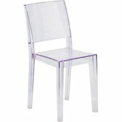 Phantom Transparent Stack Side Chair Clear - Riverstone Furniture