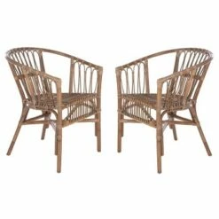 Set of 2 Adriana Accent Chairs - Safavieh Gray White Wash -Living Room Chairs store unnamed file 850