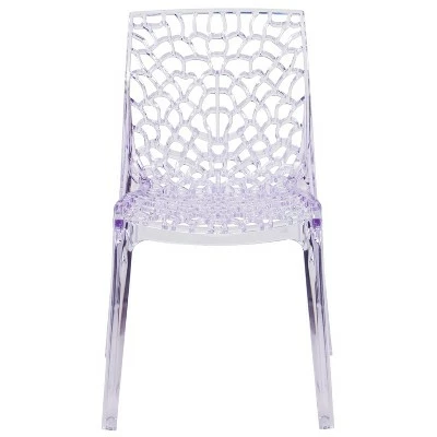 Flash Furniture Vision Series Transparent Stacking Side Chair 5 Flash Furniture Vision Series Transparent Stacking Side Chair - Image 3