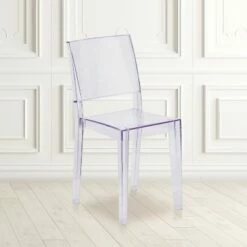 Flash Furniture Phantom Series Transparent Stacking Side Chair