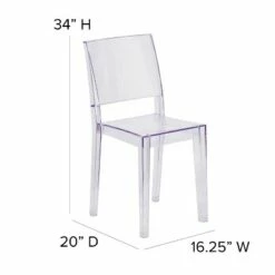 Flash Furniture Phantom Series Transparent Stacking Side Chair -Living Room Chairs store unnamed file 8563