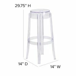Flash Furniture 29.75'' High Transparent Barstool -Living Room Chairs store unnamed file 8577