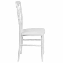 Hercules Series Resin Stacking Napoleon Chair - Riverstone Furniture Collection White