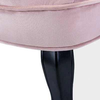 Louise Velvet Accent Chair with Tufted Button Back | Karat Home 5 Louise Velvet Accent Chair with Tufted Button Back | Karat Home - Image 3