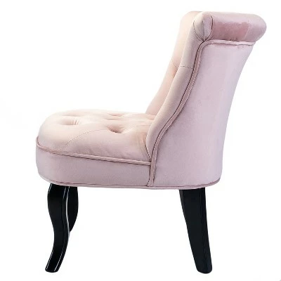 Louise Velvet Accent Chair with Tufted Button Back | Karat Home 8 Louise Velvet Accent Chair with Tufted Button Back | Karat Home - Image 6