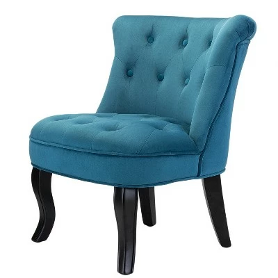 Louise Velvet Accent Chair with Tufted Button Back | Karat Home 13 Louise Velvet Accent Chair with Tufted Button Back | Karat Home - Image 11
