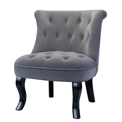 Louise Velvet Accent Chair with Tufted Button Back | Karat Home 14 Louise Velvet Accent Chair with Tufted Button Back | Karat Home - Image 12