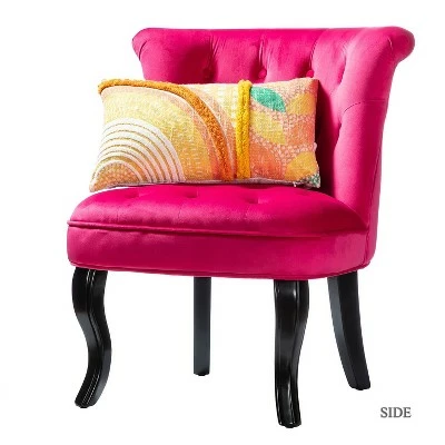 Louise Velvet Accent Chair with Tufted Button Back | Karat Home 21 Louise Velvet Accent Chair with Tufted Button Back | Karat Home - Image 19