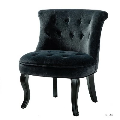 Louise Velvet Accent Chair with Tufted Button Back | Karat Home 23 Louise Velvet Accent Chair with Tufted Button Back | Karat Home - Image 21
