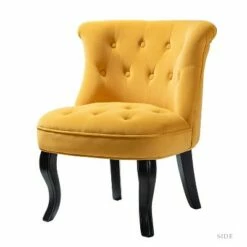 Louise Velvet Accent Chair with Tufted Button Back | Karat Home 47 Louise Velvet Accent Chair with Tufted Button Back | Karat Home -Living Room Chairs store unnamed file 8609