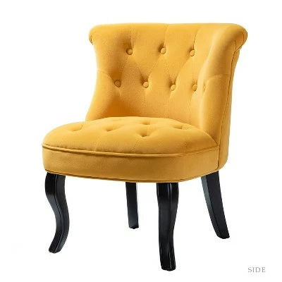 Louise Velvet Accent Chair with Tufted Button Back | Karat Home 24 Louise Velvet Accent Chair with Tufted Button Back | Karat Home - Image 22