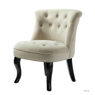 Louise Velvet Accent Chair with Tufted Button Back | Karat Home 26 Louise Velvet Accent Chair with Tufted Button Back | Karat Home - Image 24