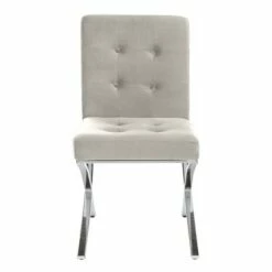 Walsh Tufted Side Chair - Safavieh Light Brown/chrome -Living Room Chairs store unnamed file 8625