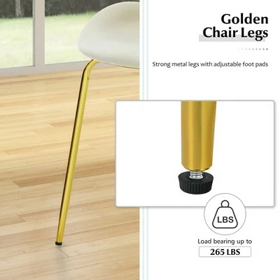 Costway Set of 2 Velvet Accent Chairs Dining Side Chairs w/Gold Metal Legs Pink/Beige/Green/Grey 9 Costway Set of 2 Velvet Accent Chairs Dining Side Chairs w/Gold Metal Legs Pink/Beige/Green/Grey - Image 7