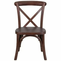 Flash Furniture HERCULES Series Stackable Kids Mahogany Wood Cross Back Chair -Living Room Chairs store unnamed file 8680