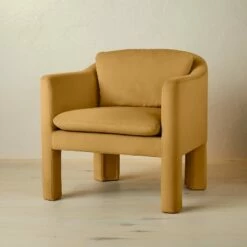 Opalhouse Designed With Jungalow Linaria Fully Upholstered Velvet Accent Chair - Opalhouse™ designed with Jungalow™ Mustard -Living Room Chairs store unnamed file 870