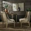 Set of 2 Boise Antique Gray Oak Cane Accent Chairs Gray - Inspire Q