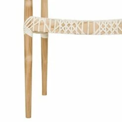 Fes Armchair White/Teak - Safavieh -Living Room Chairs store unnamed file 877