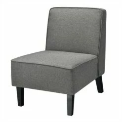 Costway Accent Chair Armless Fabric Sofa Living Room Furniture Gray -Living Room Chairs store unnamed file 8793