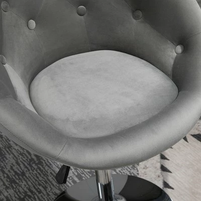 HomCom Velvet-Touch Tufted Dining Height Bar Chair 8 HomCom Velvet-Touch Tufted Dining Height Bar Chair - Image 6