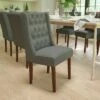 Flash Furniture HERCULES Preston Series Tufted Parsons Chair with Side Panel Detail