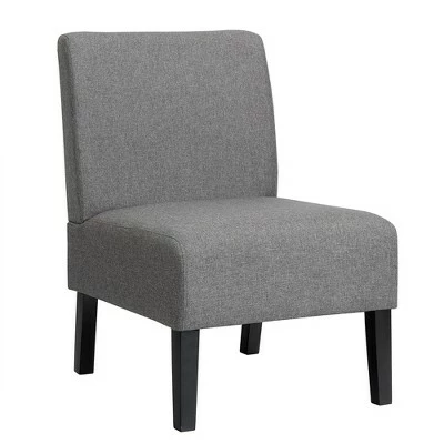 Costway Armless Accent Fabric Leisure Chair w/Rubber Wood Legs GrayBeige Print 13 Costway Armless Accent Fabric Leisure Chair w/Rubber Wood Legs GrayBeige Print - Image 11