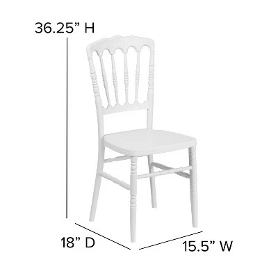 Flash Furniture HERCULES Series Resin Stacking Napoleon Chair 4 Flash Furniture HERCULES Series Resin Stacking Napoleon Chair - Image 3