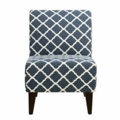 North Accent Slipper Chair Blue Pattern - Picket House Furnishings