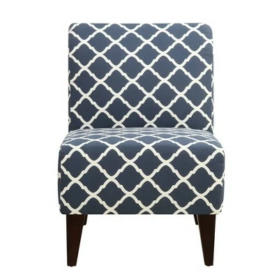 North Accent Slipper Chair Blue Pattern - Picket House Furnishings 3 North Accent Slipper Chair Blue Pattern - Picket House Furnishings
