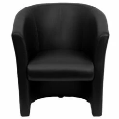 Flash Furniture Black LeatherSoft Barrel-Shaped Guest Chair -Living Room Chairs store unnamed file 8935