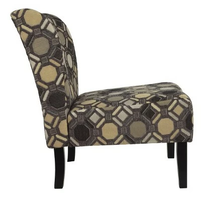 Fabric Upholstered Wooden Accent Chair with Celtic Knot Gray - Benzara 2 Fabric Upholstered Wooden Accent Chair with Celtic Knot Gray - Benzara