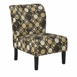 Fabric Upholstered Wooden Accent Chair with Celtic Knot Gray - Benzara 6 Fabric Upholstered Wooden Accent Chair with Celtic Knot Gray - Benzara -Living Room Chairs store unnamed file 8943
