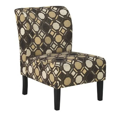 Fabric Upholstered Wooden Accent Chair with Celtic Knot Gray - Benzara 4 Fabric Upholstered Wooden Accent Chair with Celtic Knot Gray - Benzara - Image 3