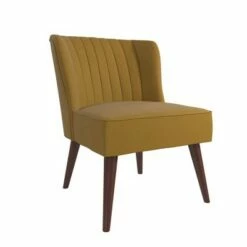 Brittany Upholstered Accent Chair - Novogratz Dark Gray