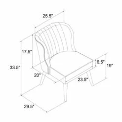 Brittany Upholstered Accent Chair - Novogratz Dark Gray -Living Room Chairs store unnamed file 8956