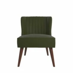 Brittany Upholstered Accent Chair - Novogratz Dark Gray -Living Room Chairs store unnamed file 8959