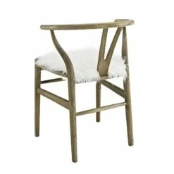 Ellis Wishbone Chair White - Linon