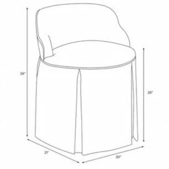 Vanity Chair - Simply Shabby Chic® Velvet Light Gray -Living Room Chairs store unnamed file 9