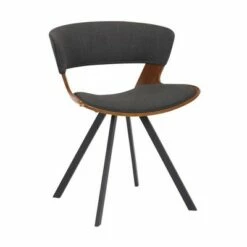Ulric Fabric/Wood Dining Chair - Armen Living Charcoal/walnut -Living Room Chairs store unnamed file 9003