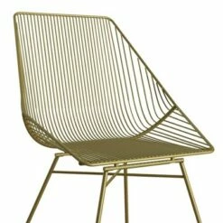 Ellis Modern Metal Accent Chair - Cosmoliving By Cosmopolitan Gold Metal -Living Room Chairs store unnamed file 9007