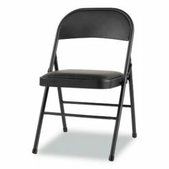 Alera Steel Folding Chair Graphite Seat/Graphite Back Graphite Base 4/Carton FCPC5B
