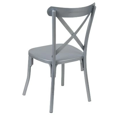 Flash Furniture Metal Cross Back Chair 10 Flash Furniture Metal Cross Back Chair - Image 8