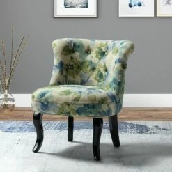 Karat Home | Side Accent Chair with Tufted Back
