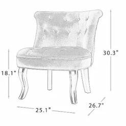 Karat Home | Side Accent Chair with Tufted Back -Living Room Chairs store unnamed file 9060