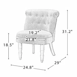 Textured Side Chair with Carved Legs | Karat Home -Living Room Chairs store unnamed file 9074