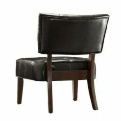 Redford Faux Leather Armless Accent Chair Brown - Inspire Q -Living Room Chairs store unnamed file 9088